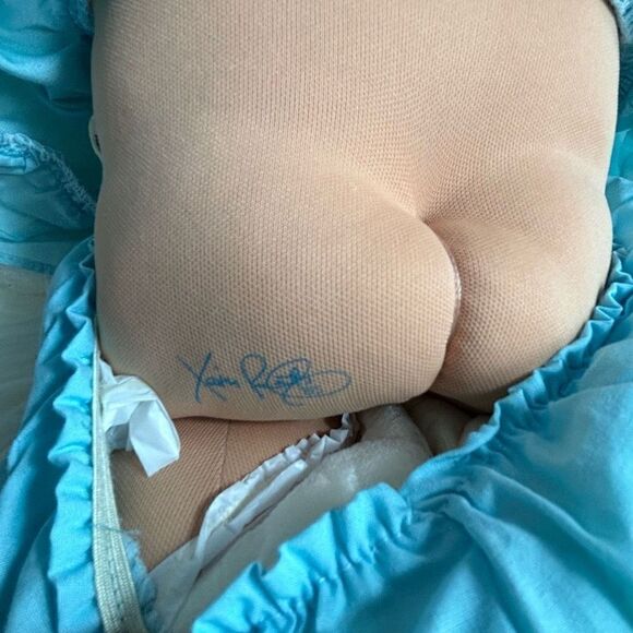 Vintage 1978 Cabbage Patch Doll Blue Eye Blond Hair Original Clothes - Picture 5 of 6